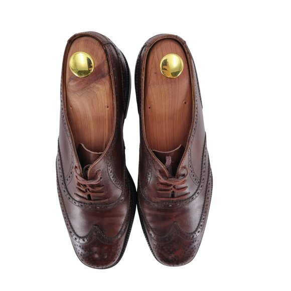 Vintage Bally France Men's Size 7.5D Brown Leather Dress Shoes Wingtips Oxfords - Picture 7 of 11